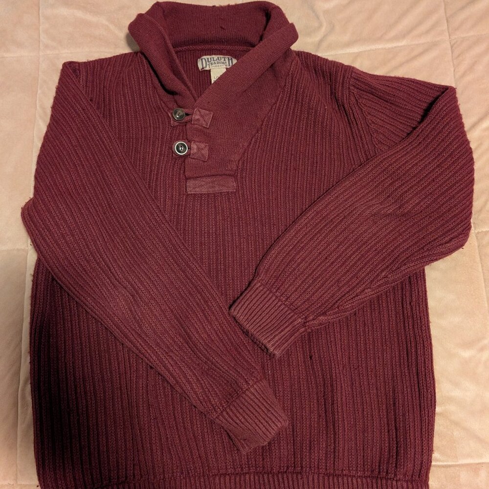Maroon Sailor Sweater.  80% Cotton & 20 % Wool.